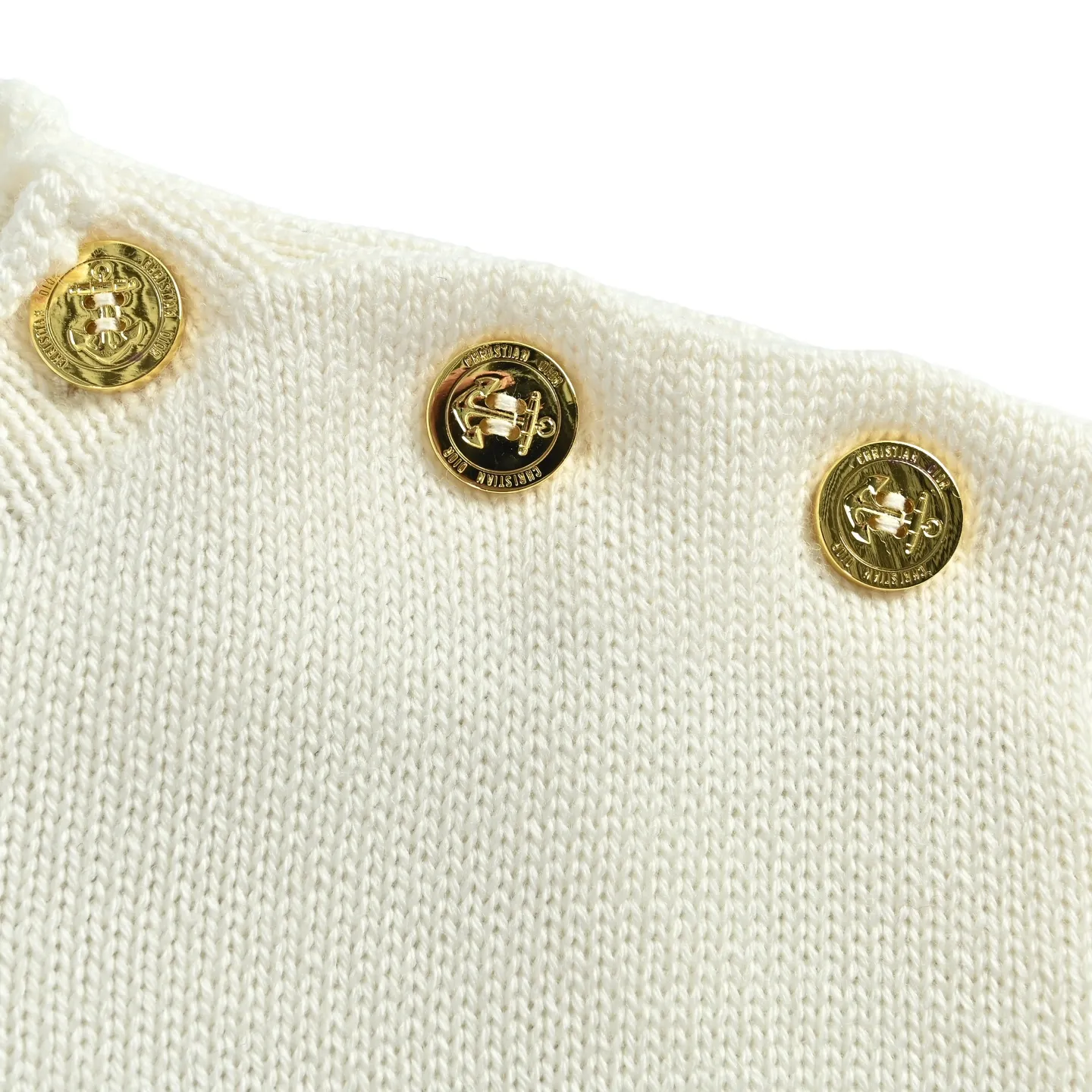 Dior/Dior Bee Embroidered Letter Jacquard Shoulder Buckle Sweater