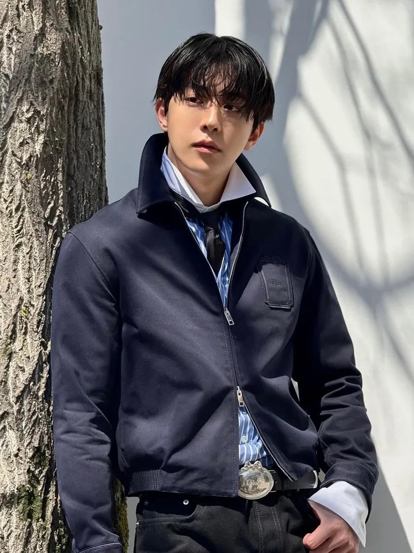 Dior/Dior gabardine square logo embroidered jacket jacket