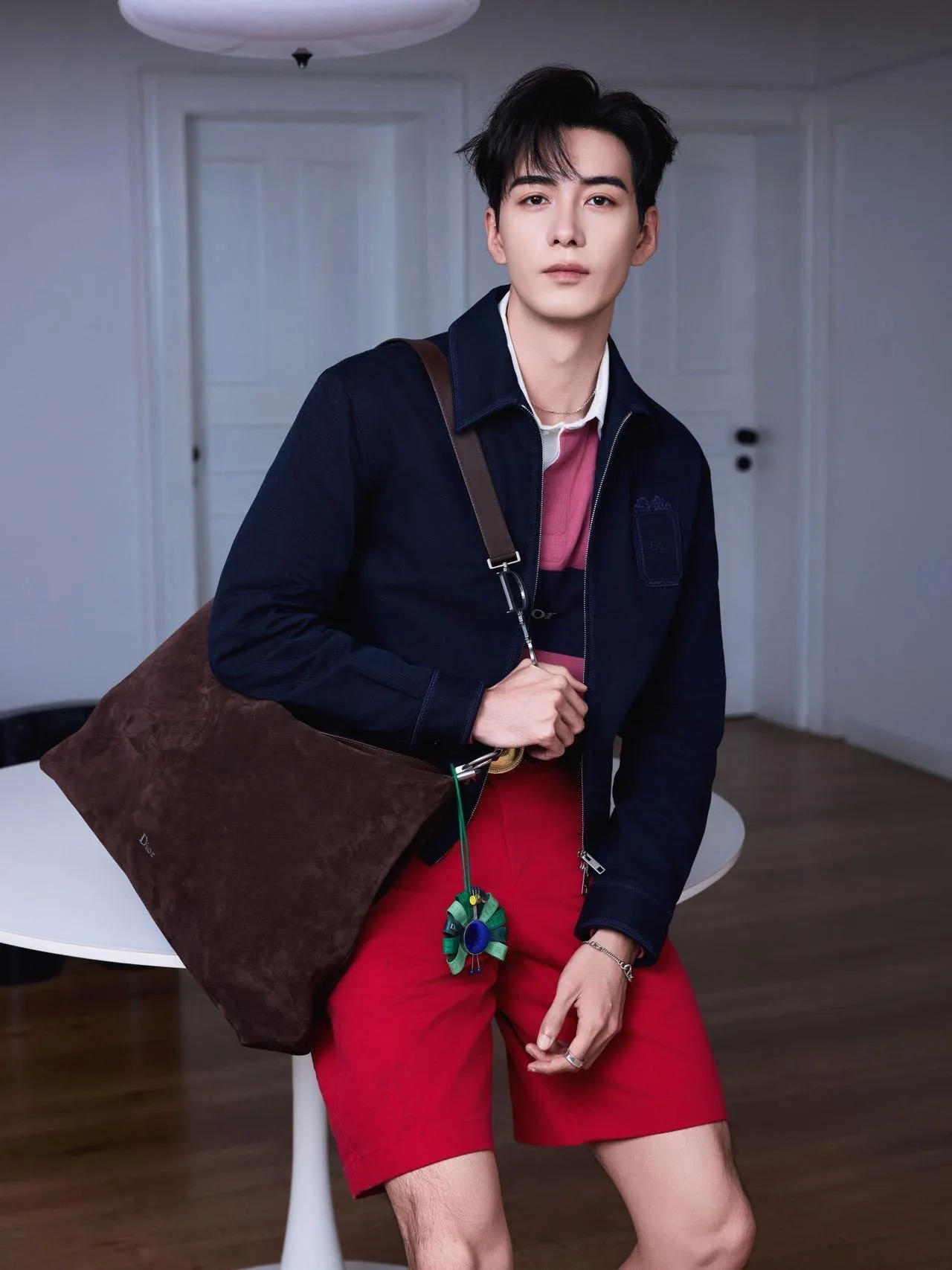 Dior/Dior gabardine square logo embroidered jacket jacket