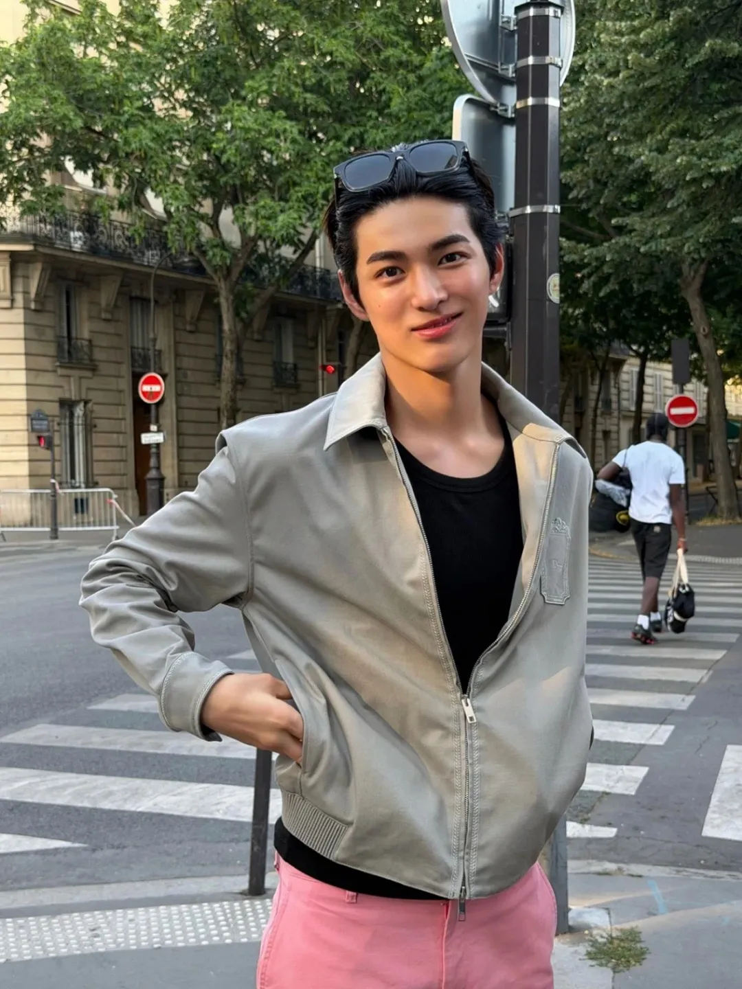 Dior/Dior gabardine square logo embroidered jacket jacket