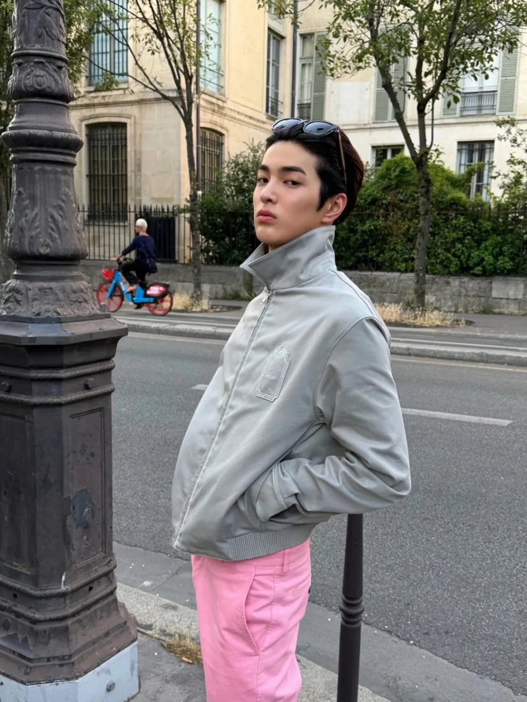 Dior/Dior gabardine square logo embroidered jacket jacket