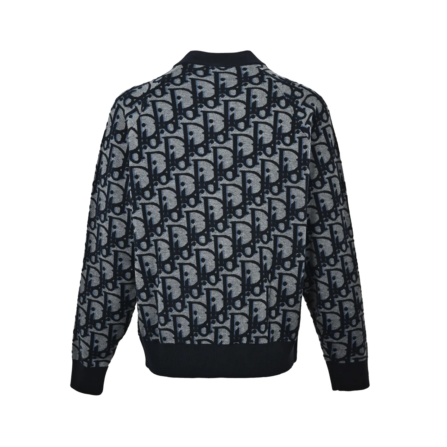 Dior/Dior Large Floral Jacquard Zip Knit Cardigan Jacket