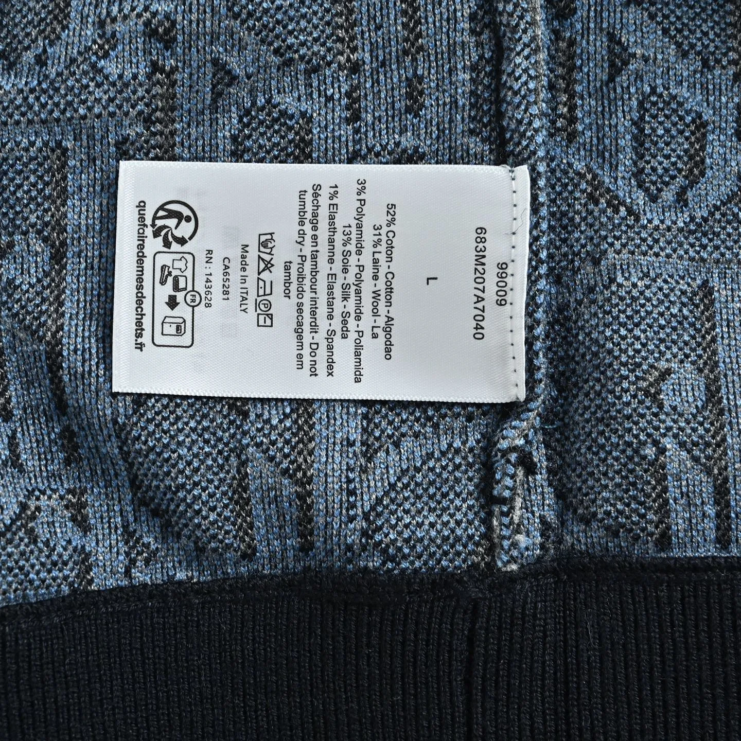 Dior/Dior Large Floral Jacquard Zip Knit Cardigan Jacket