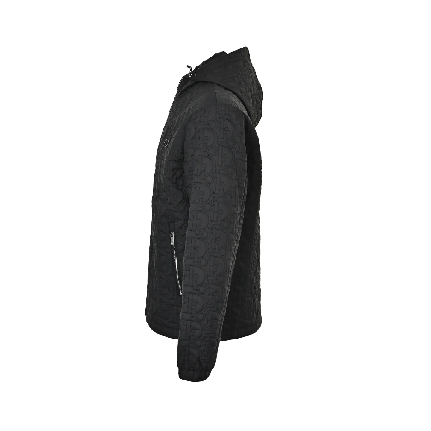Dior/Dior embossed quilted embossed chest CD hooded zipper jacket