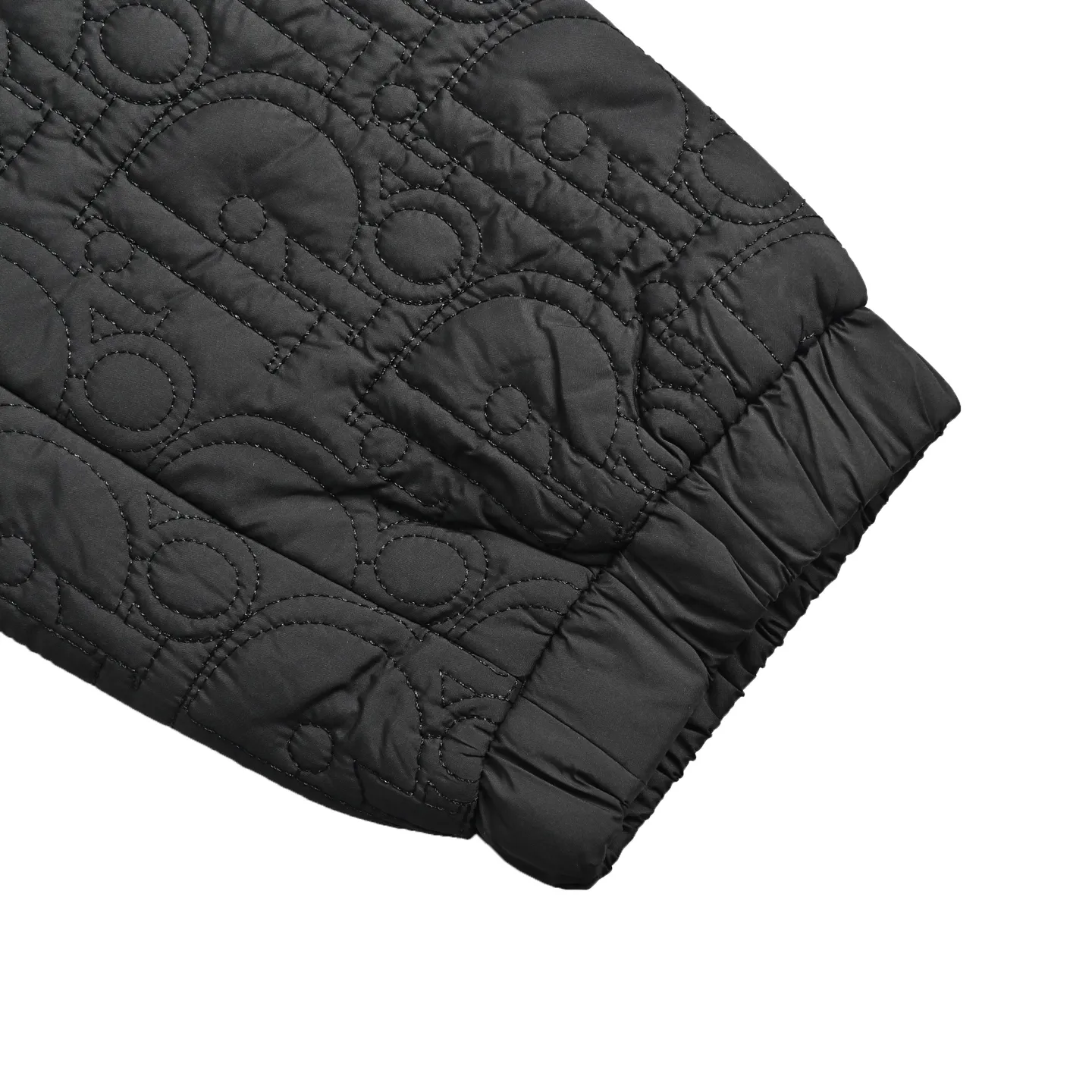 Dior/Dior embossed quilted embossed chest CD hooded zipper jacket