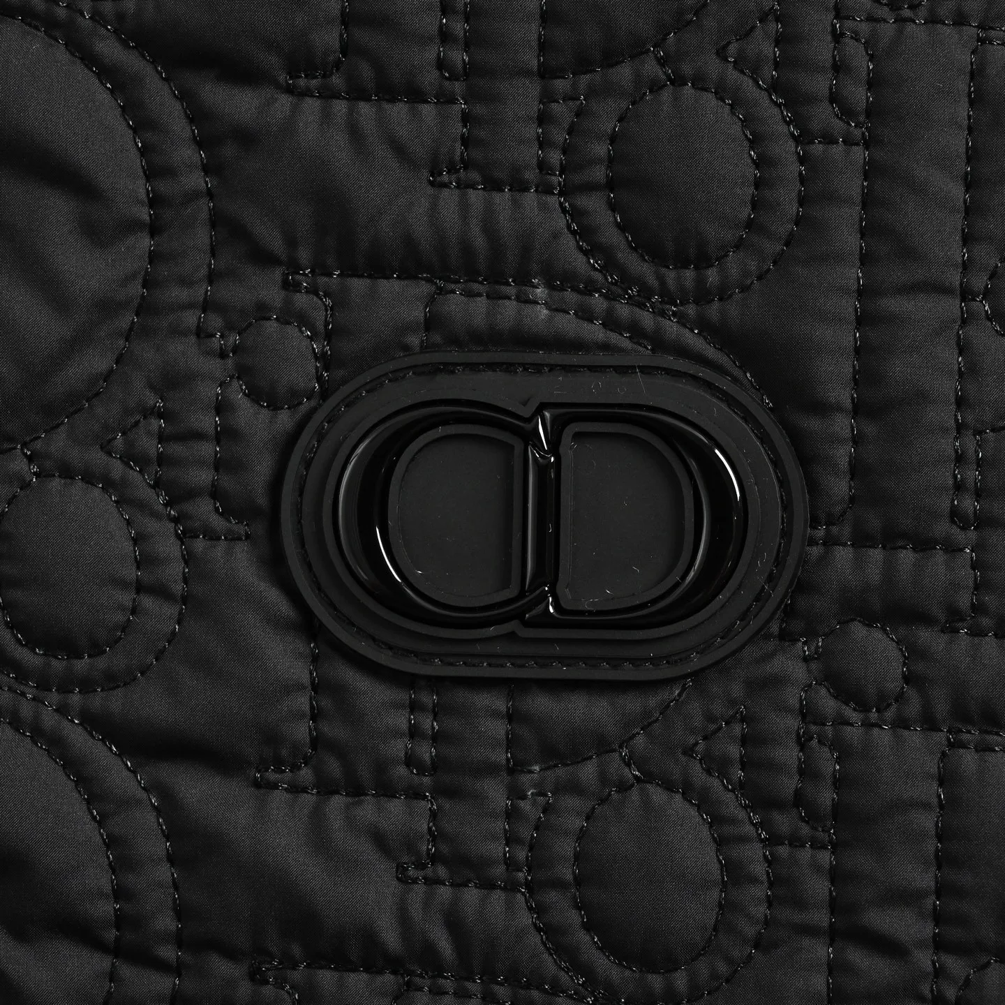 Dior/Dior embossed quilted embossed chest CD hooded zipper jacket