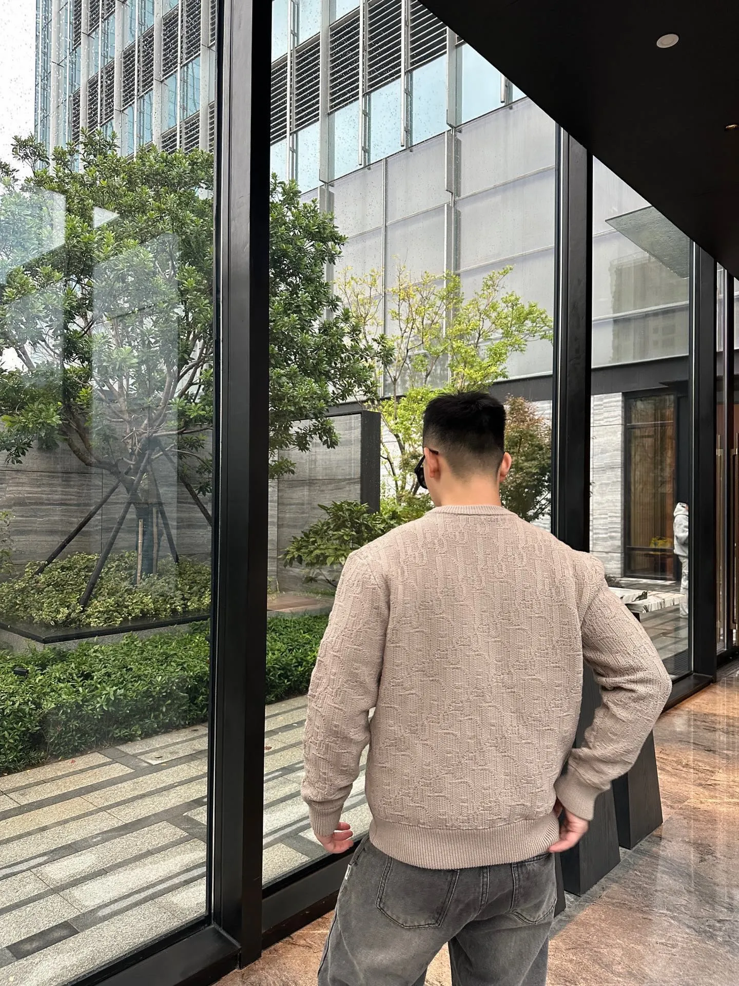 Dior/Dior 25Fw Presbyopic jacquard crewneck sweater