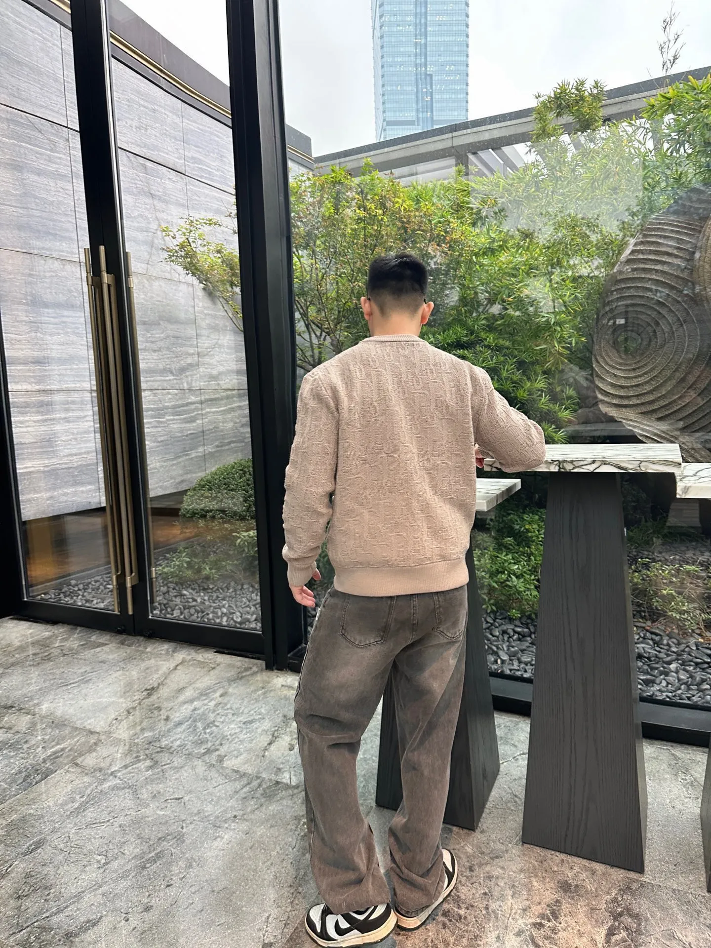 Dior/Dior 25Fw Presbyopic jacquard crewneck sweater