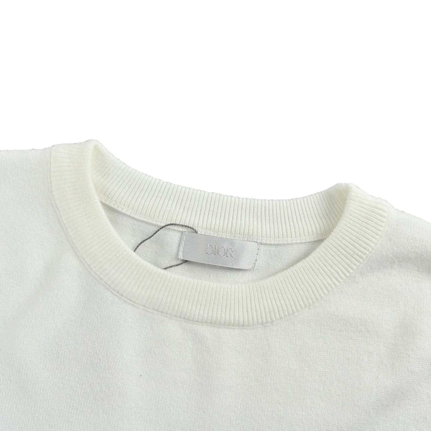 Dior Chest Letter Jacquard Knit Crewneck Sweater