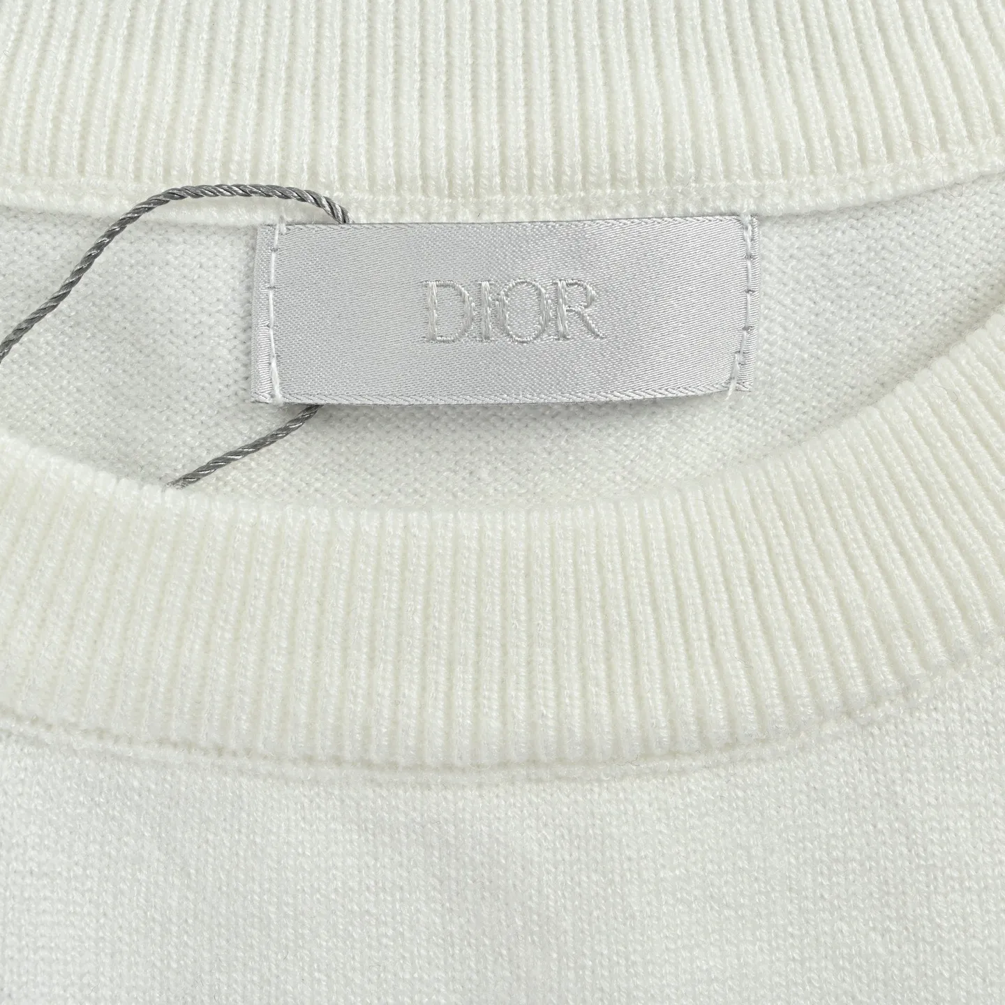Dior Chest Letter Jacquard Knit Crewneck Sweater