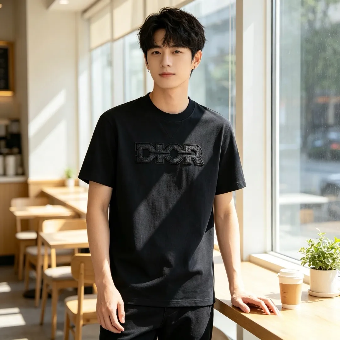 Dior/Dior heavy beaded embroidery short sleeves