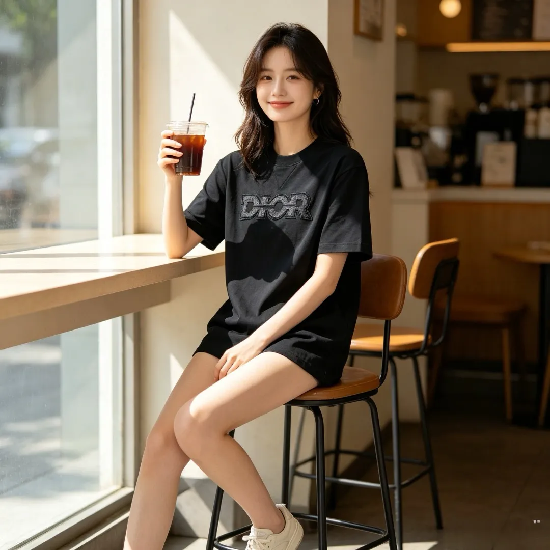 Dior/Dior heavy beaded embroidery short sleeves