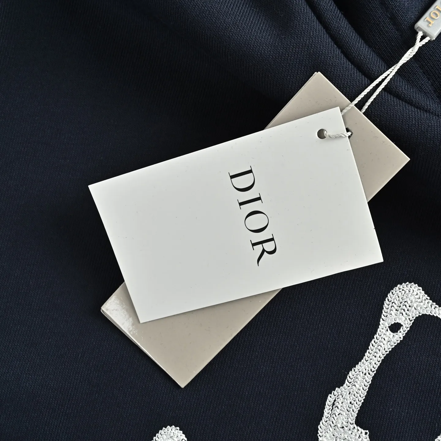 Dior/Dior Tagline Letter Embroidered Hooded Sweatshirt