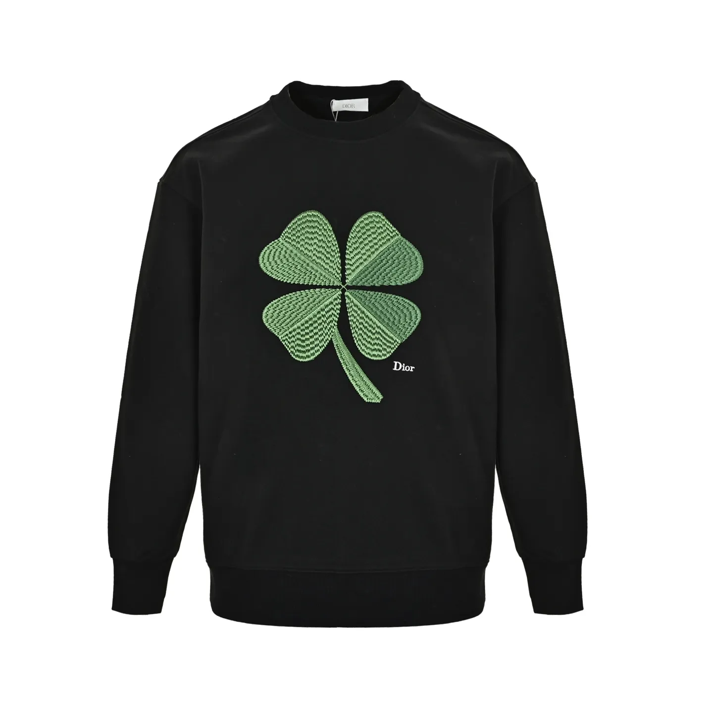 Dior/Dior 26Fw Four Leaf Clover Embroidered Round Neck Sweatshirt