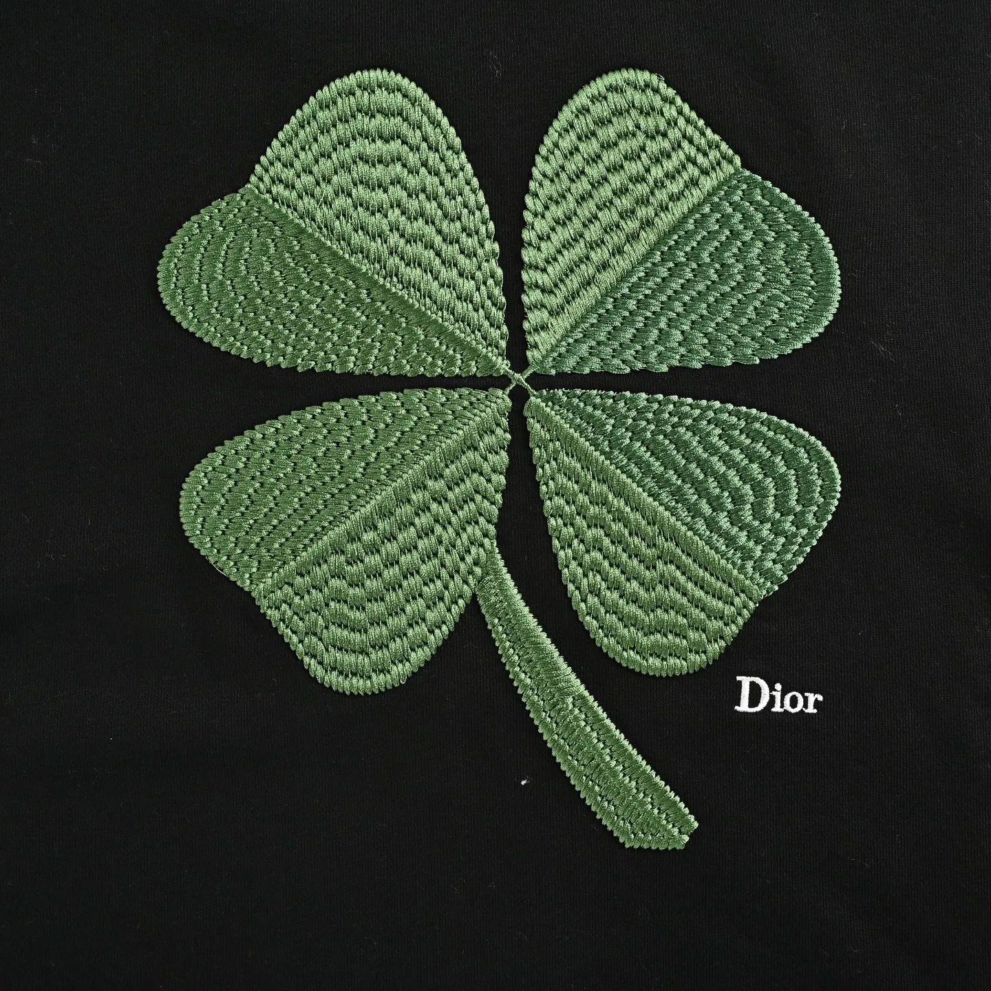 Dior/Dior 26Fw Four Leaf Clover Embroidered Round Neck Sweatshirt