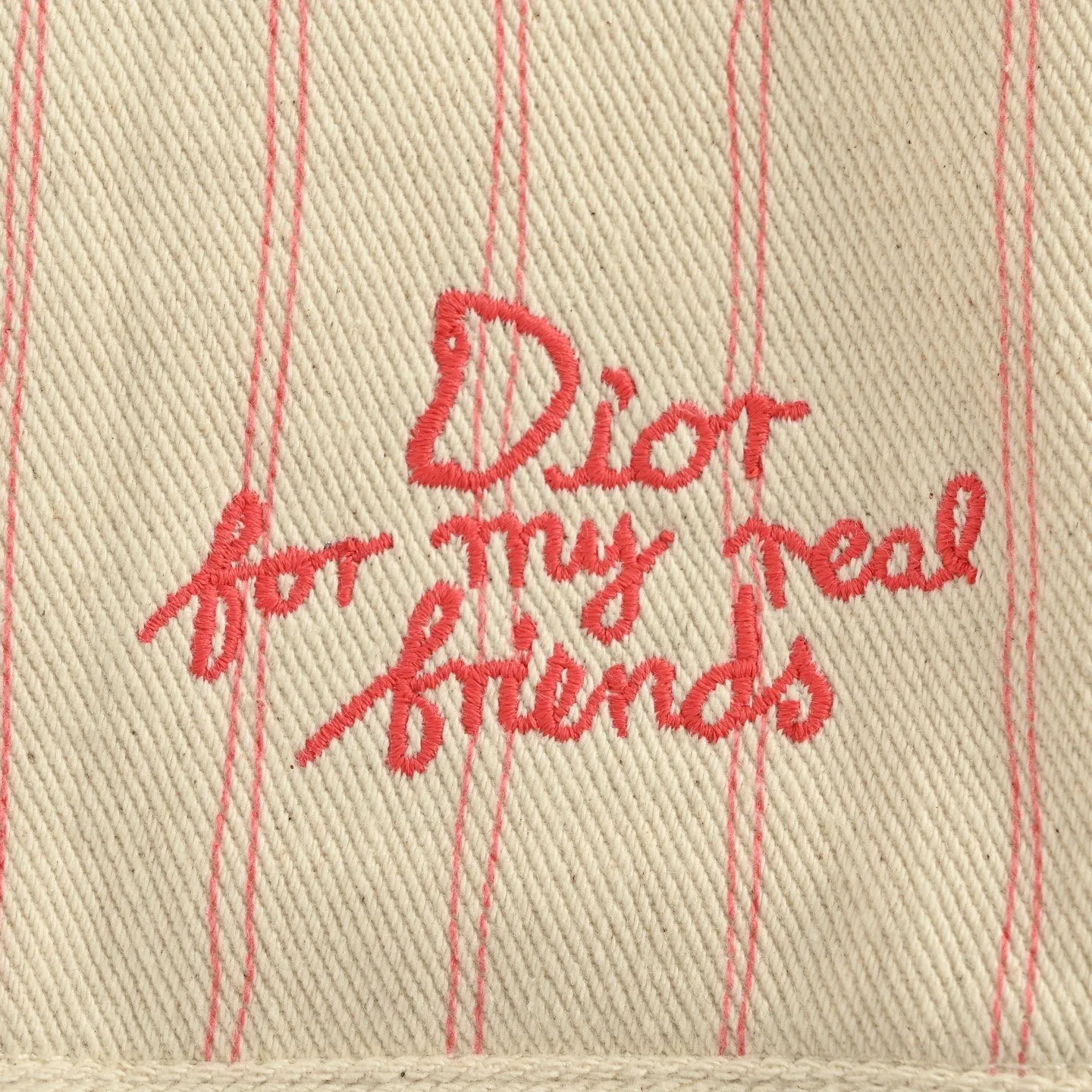 Dior/Dior 25Fw embroidered letter striped denim jacket