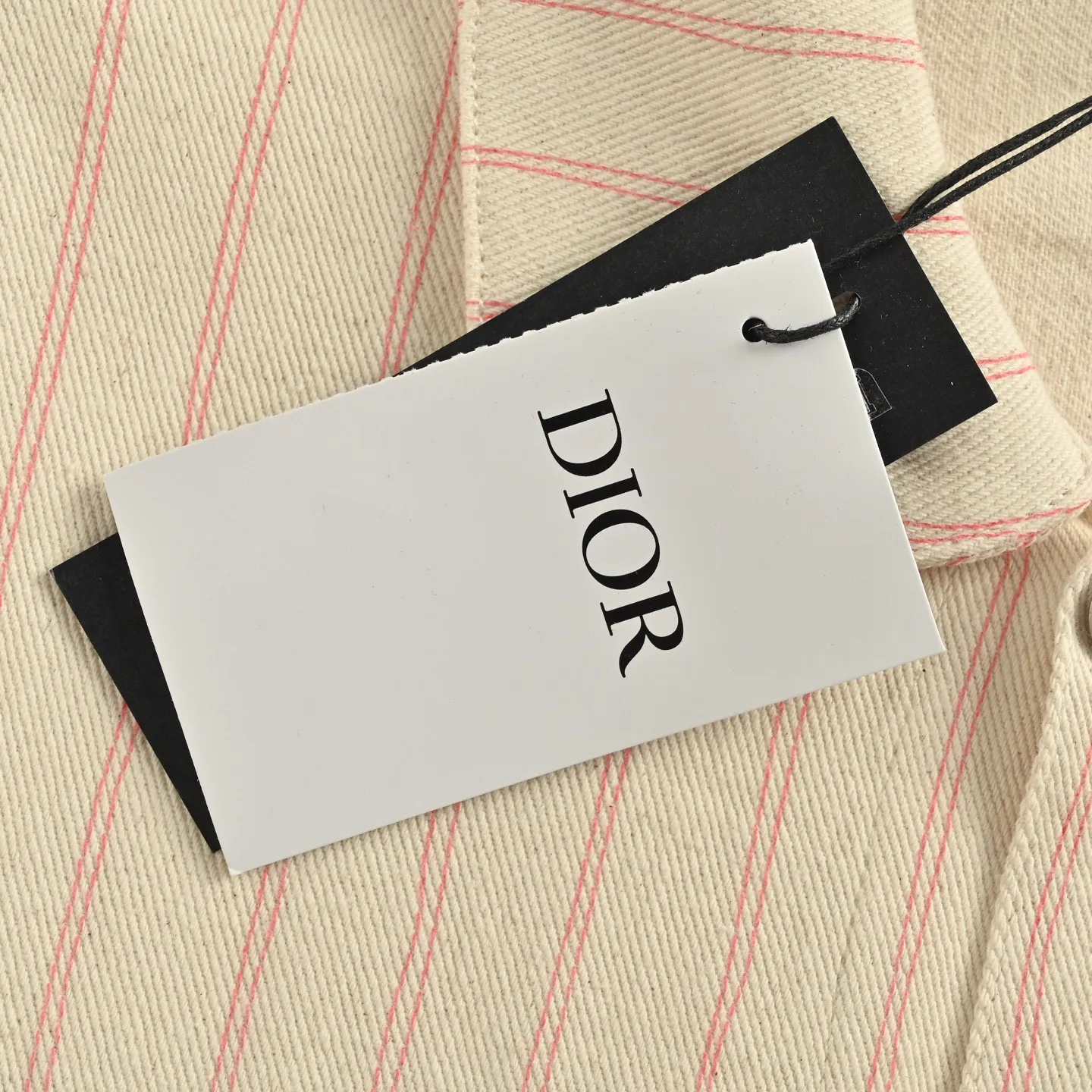 Dior/Dior 25Fw embroidered letter striped denim jacket