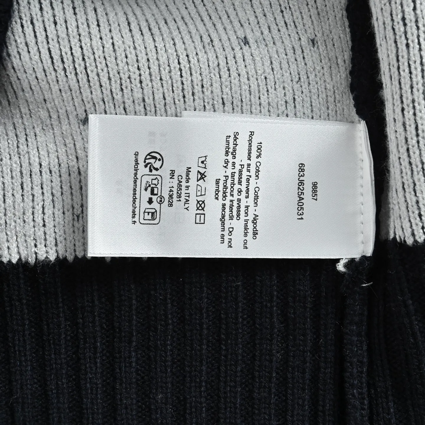 Dior/Dior jacquard logo embroidered logo crew neck sweater