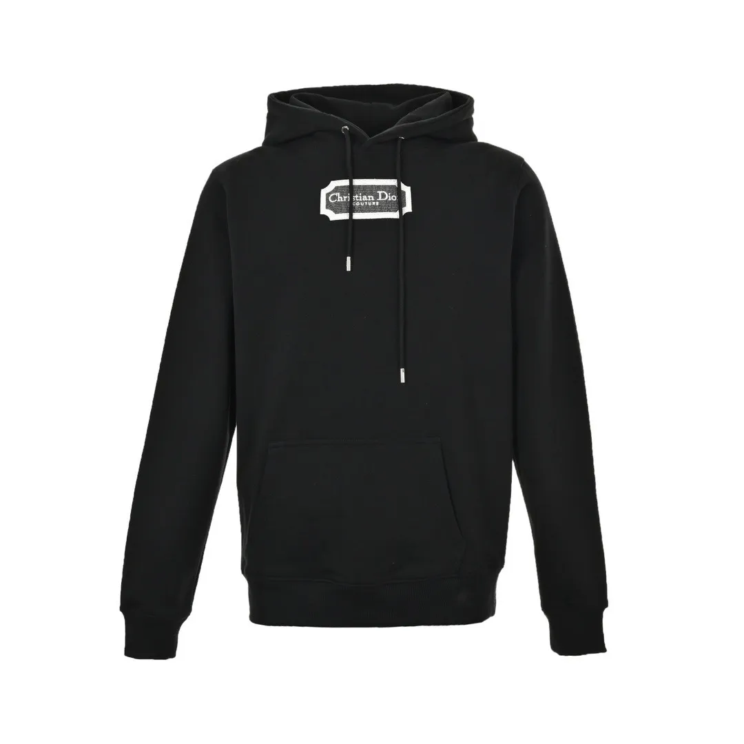 Dior/Dior 22Fw embroidered silver label hooded sweatshirt