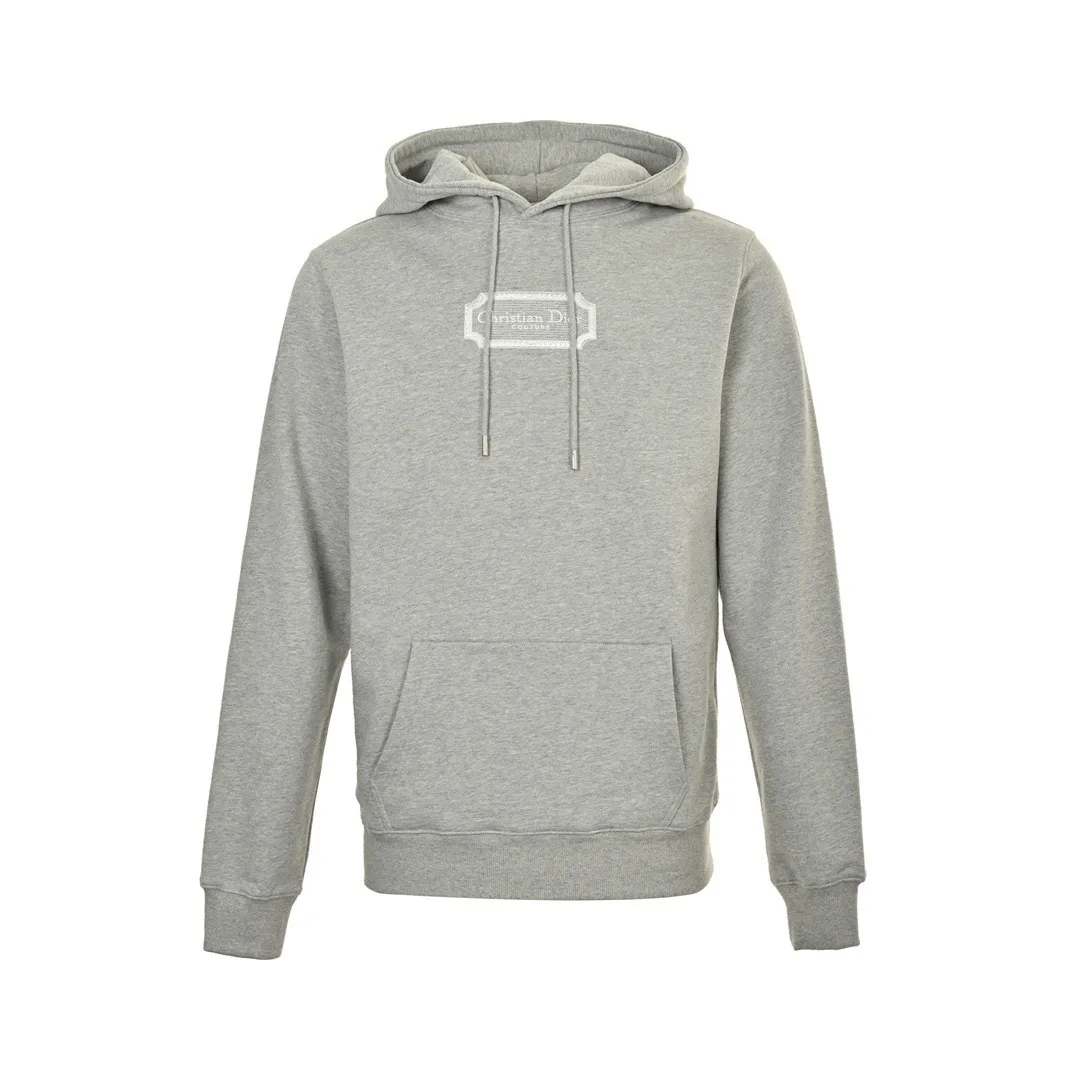 Dior/Dior 22Fw embroidered silver label hooded sweatshirt