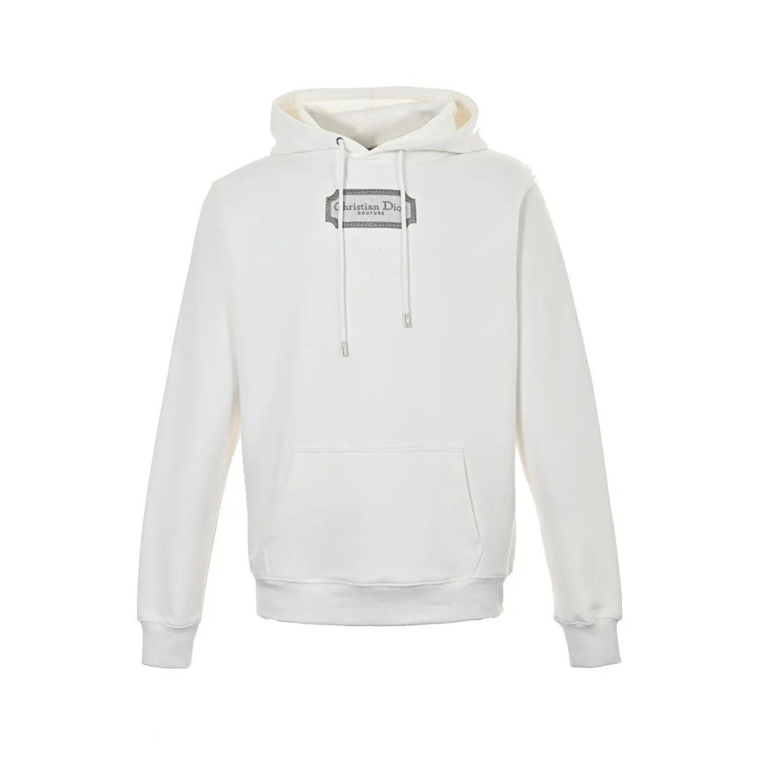 Dior/Dior 22Fw embroidered silver label hooded sweatshirt