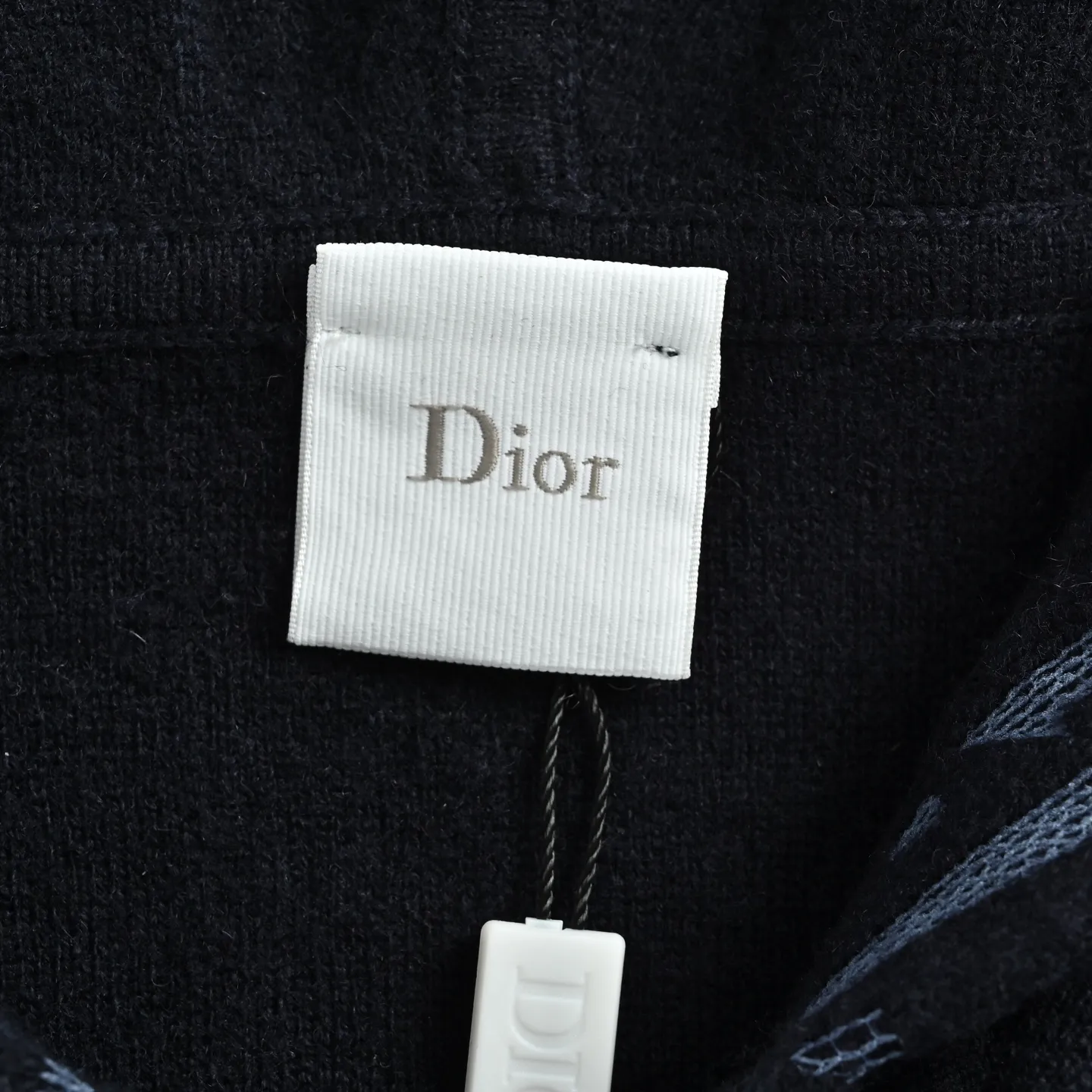 Dior/Dior old flower all over printed jacquard knitted zipper hooded jacket