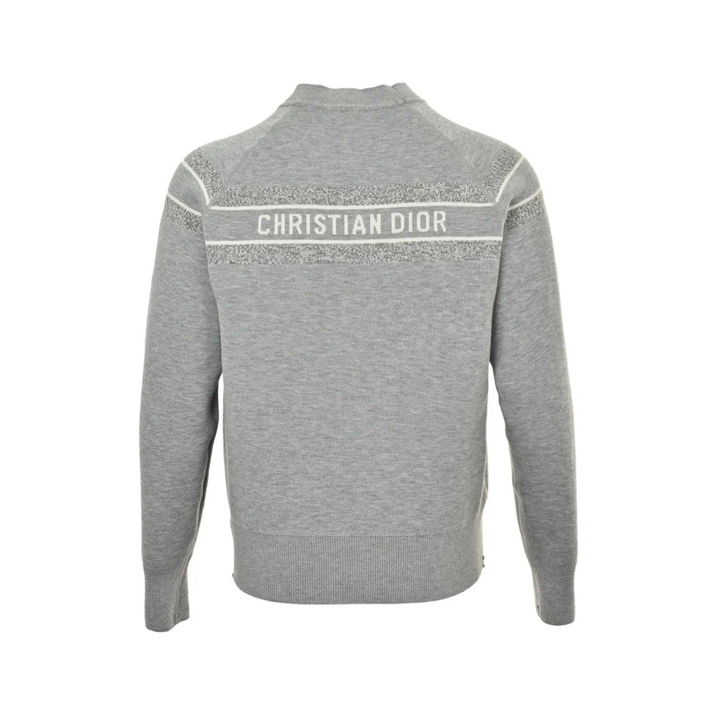 Dior/Dior 23Fw Oblique old flower jacquard knitted cashmere double-sided crew neck sweater