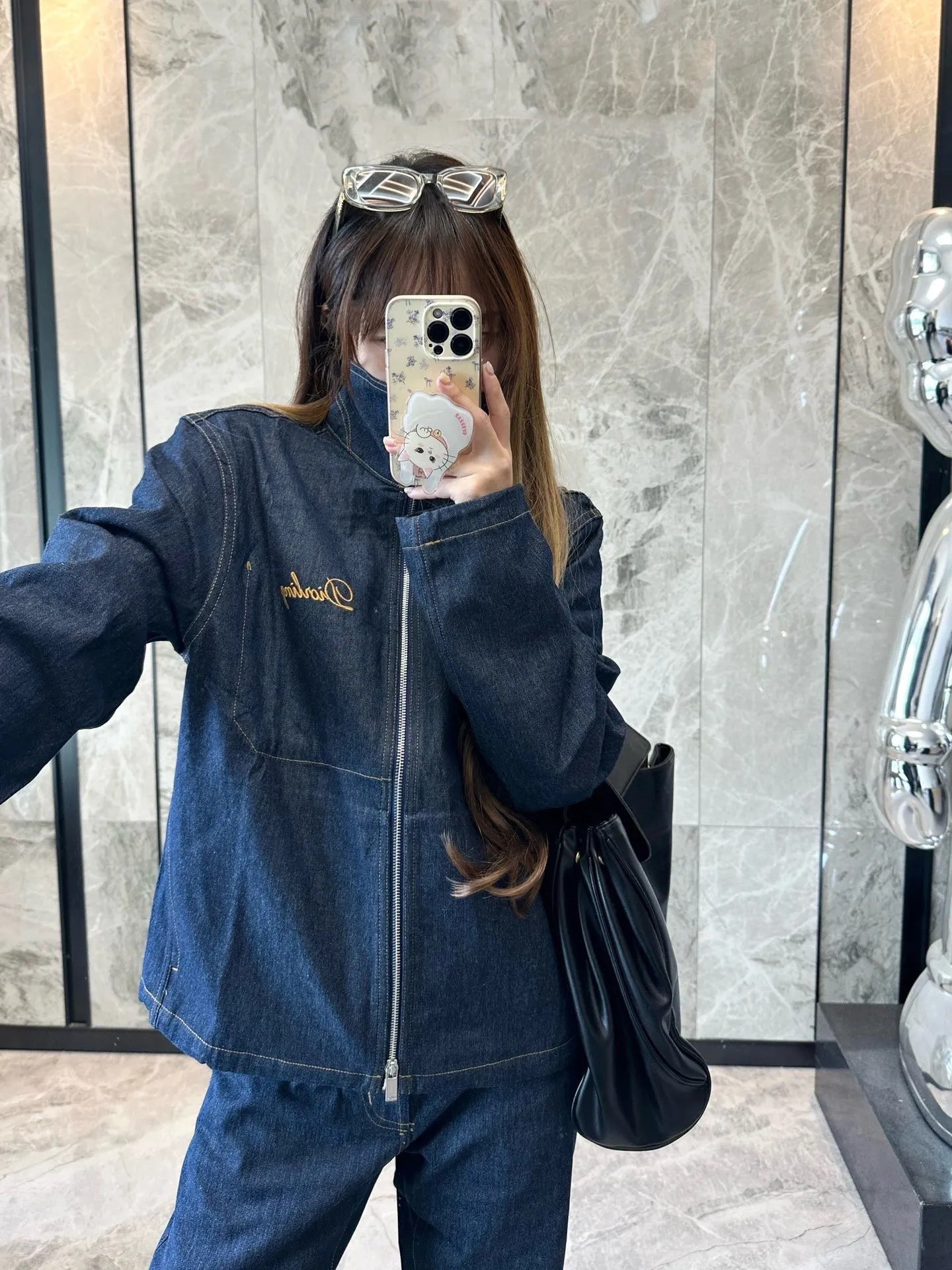 Dior/Dior 25Fw logo leather brand jeans