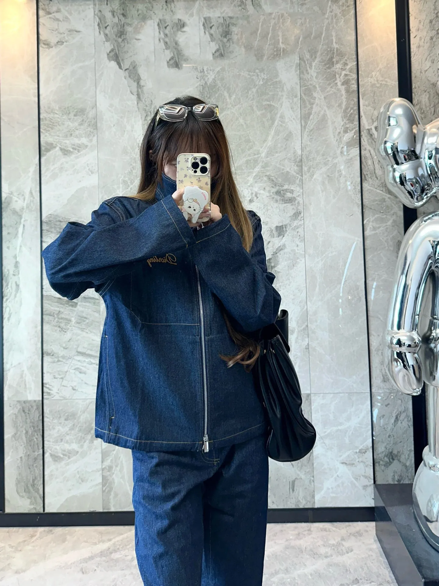 Dior/Dior 25Fw logo leather brand jeans