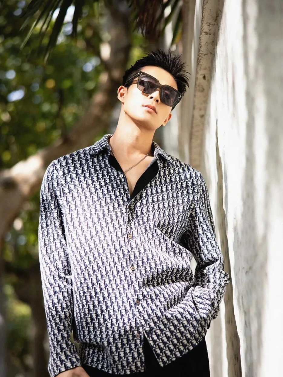 Dior/Dior printed jacquard shirt jacket