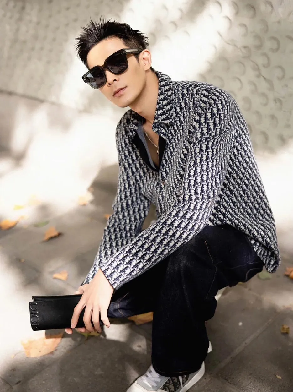 Dior/Dior printed jacquard shirt jacket