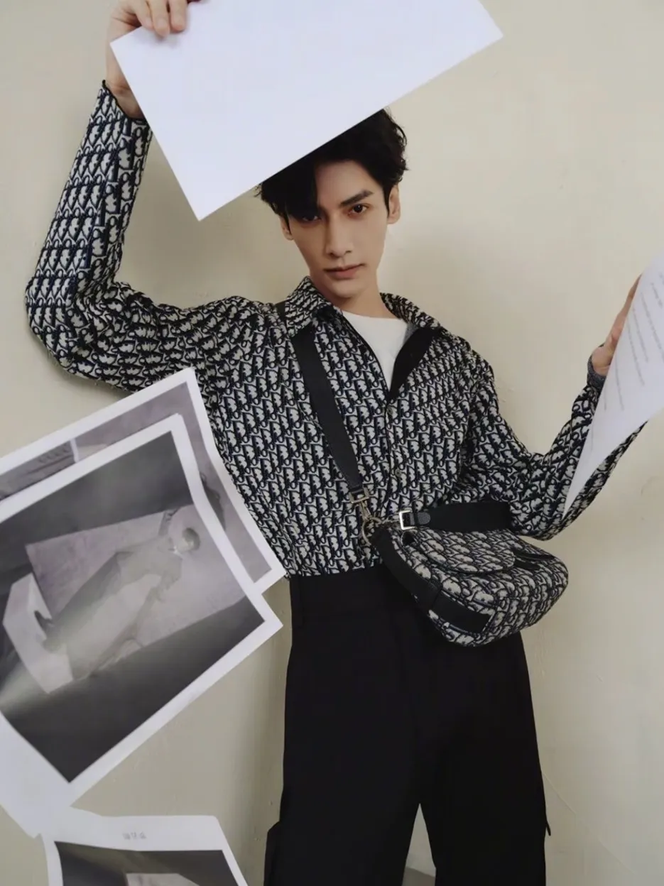 Dior/Dior printed jacquard shirt jacket