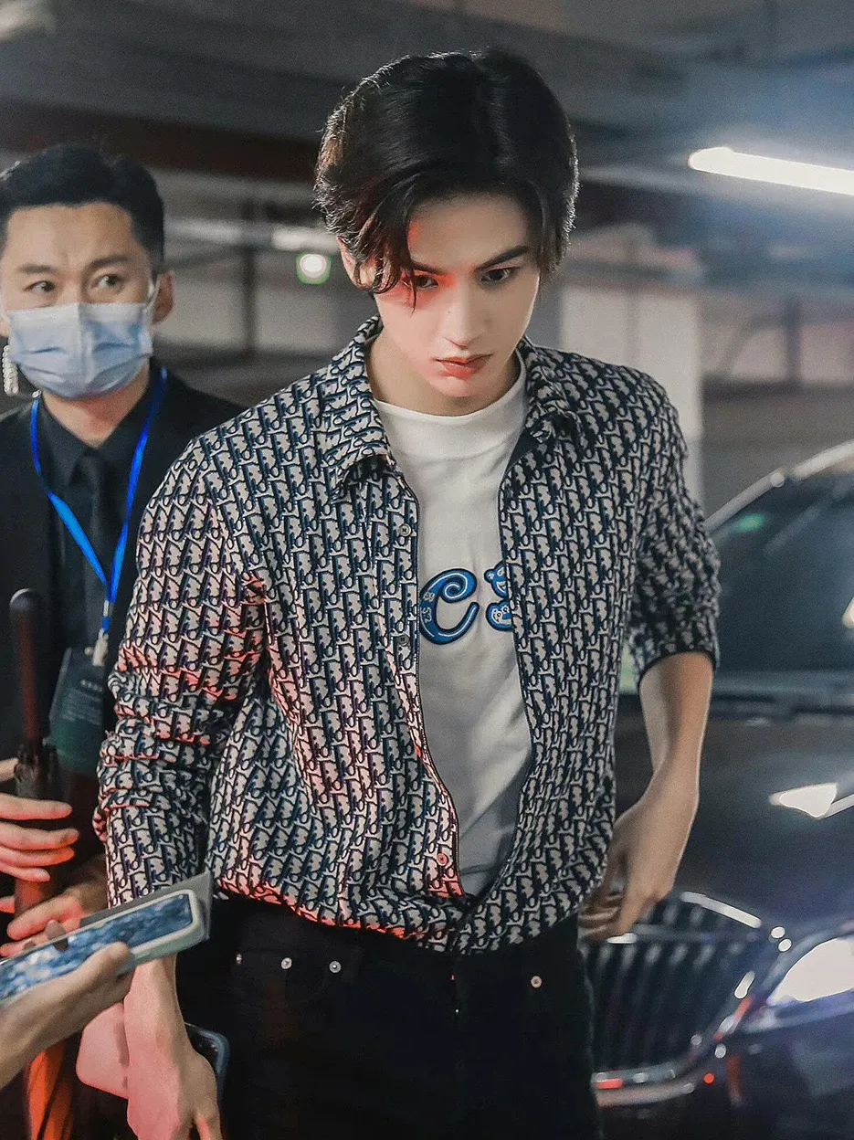 Dior/Dior printed jacquard shirt jacket