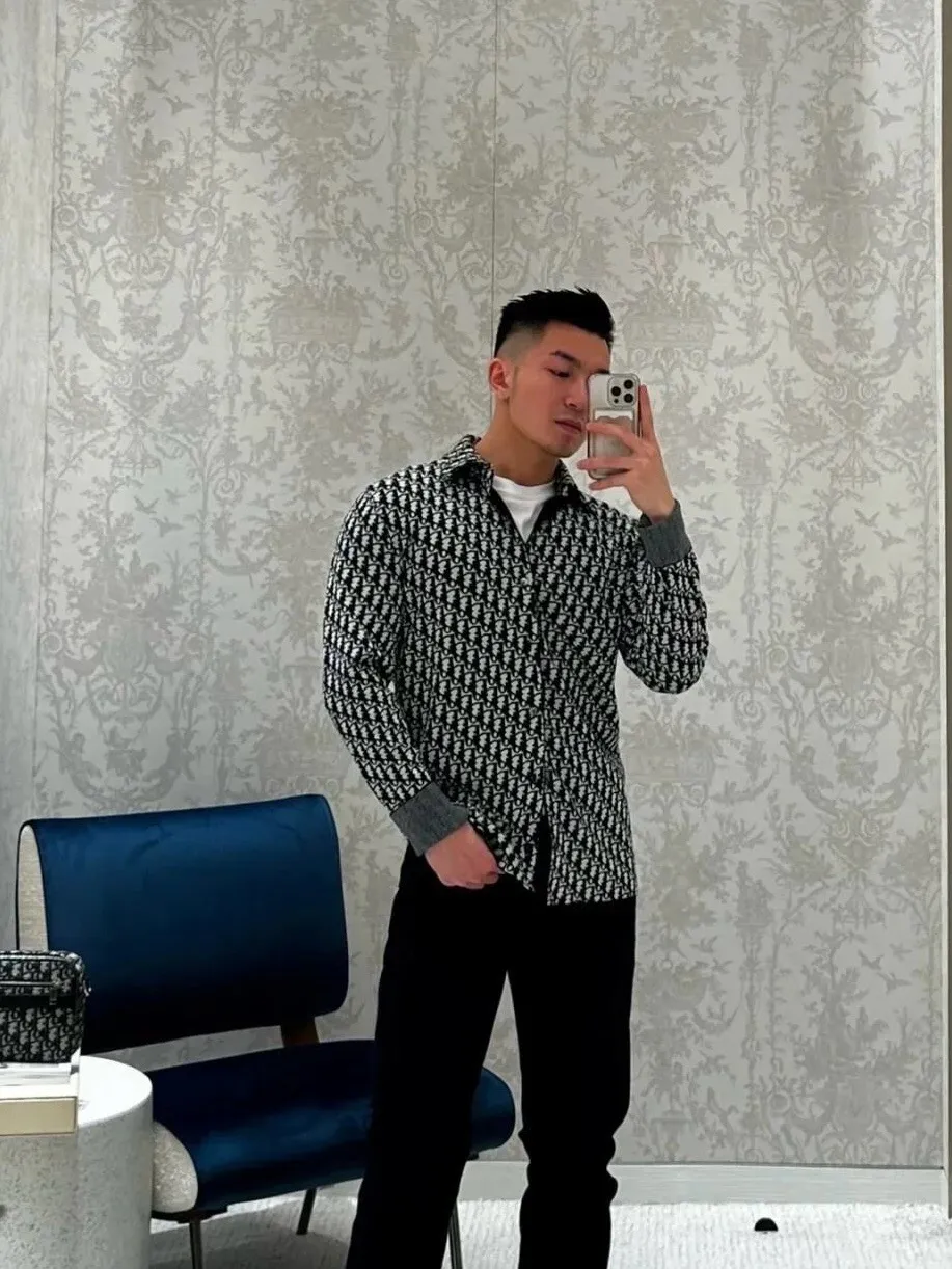 Dior/Dior printed jacquard shirt jacket