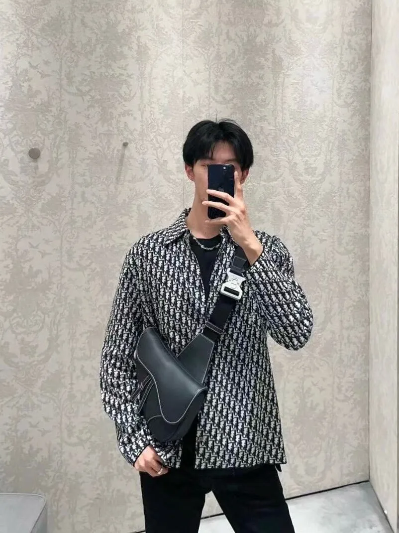 Dior/Dior printed jacquard shirt jacket