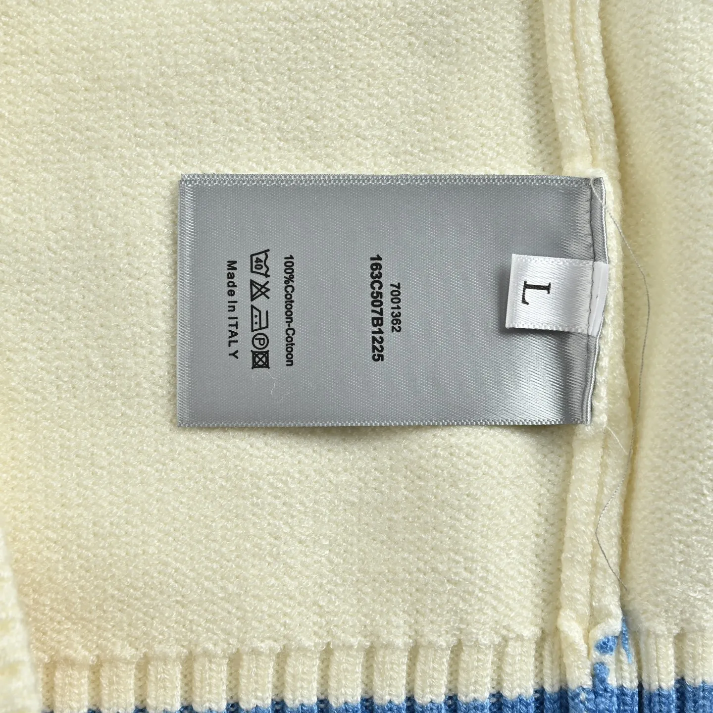 Dior/Dior rainbow letter logo jacquard striped crew neck sweater