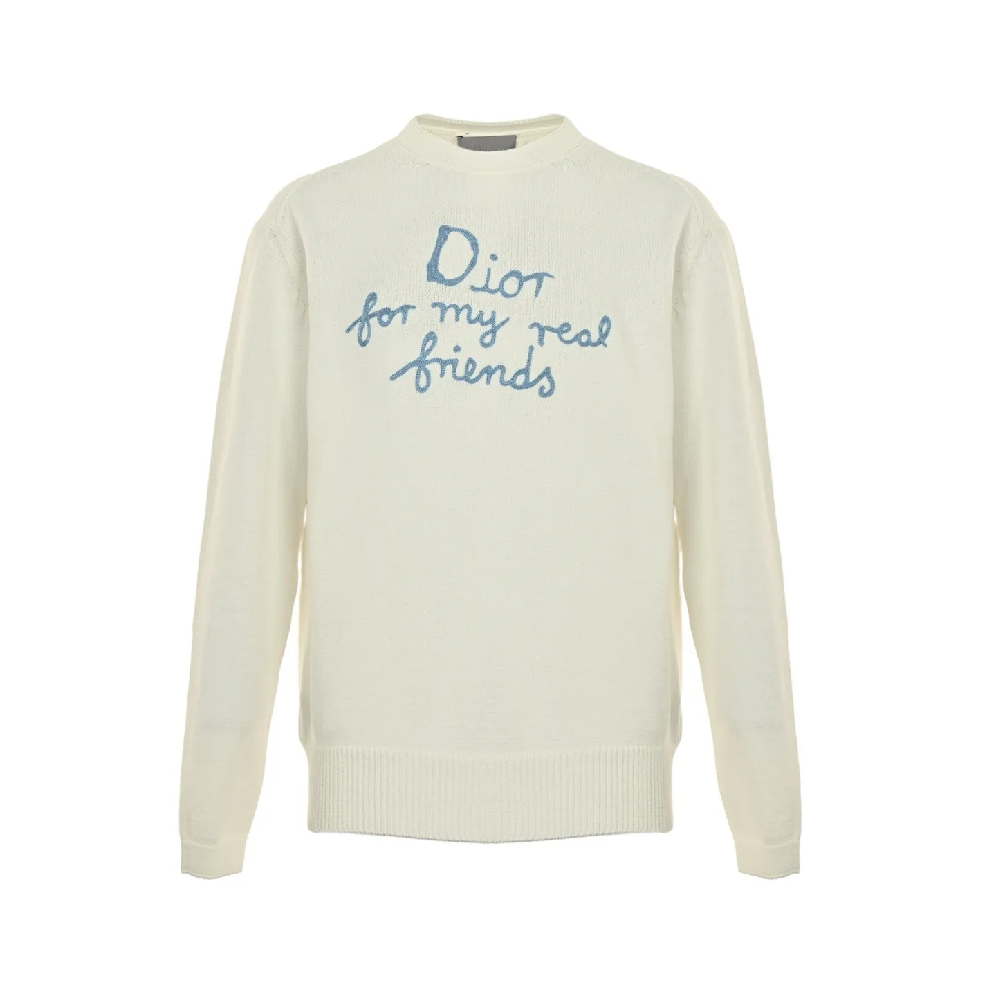 Dior/Dior 25Fw letter embroidered crew neck sweater