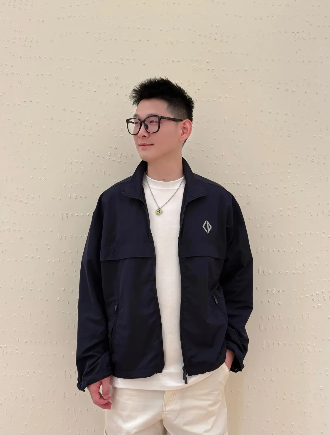 Dior/Dior 25Fw Reflective Diamond Logo Nylon Jacket Jacket