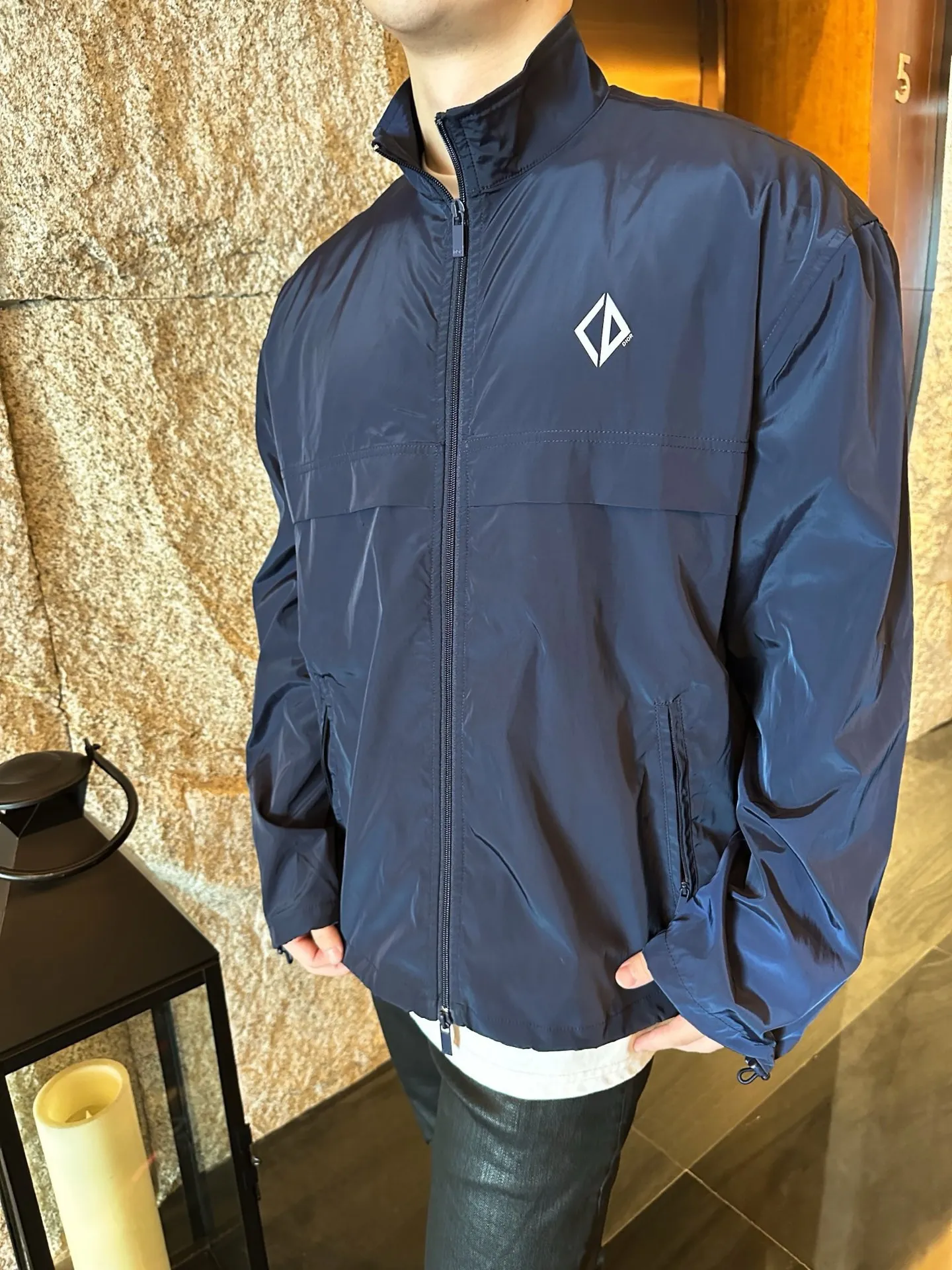Dior/Dior 25Fw Reflective Diamond Logo Nylon Jacket Jacket