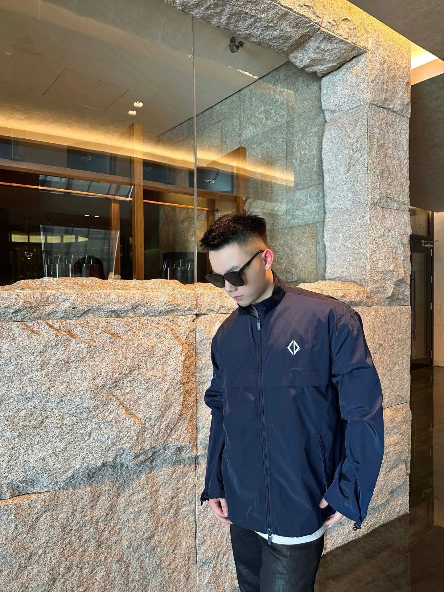 Dior/Dior 25Fw Reflective Diamond Logo Nylon Jacket Jacket