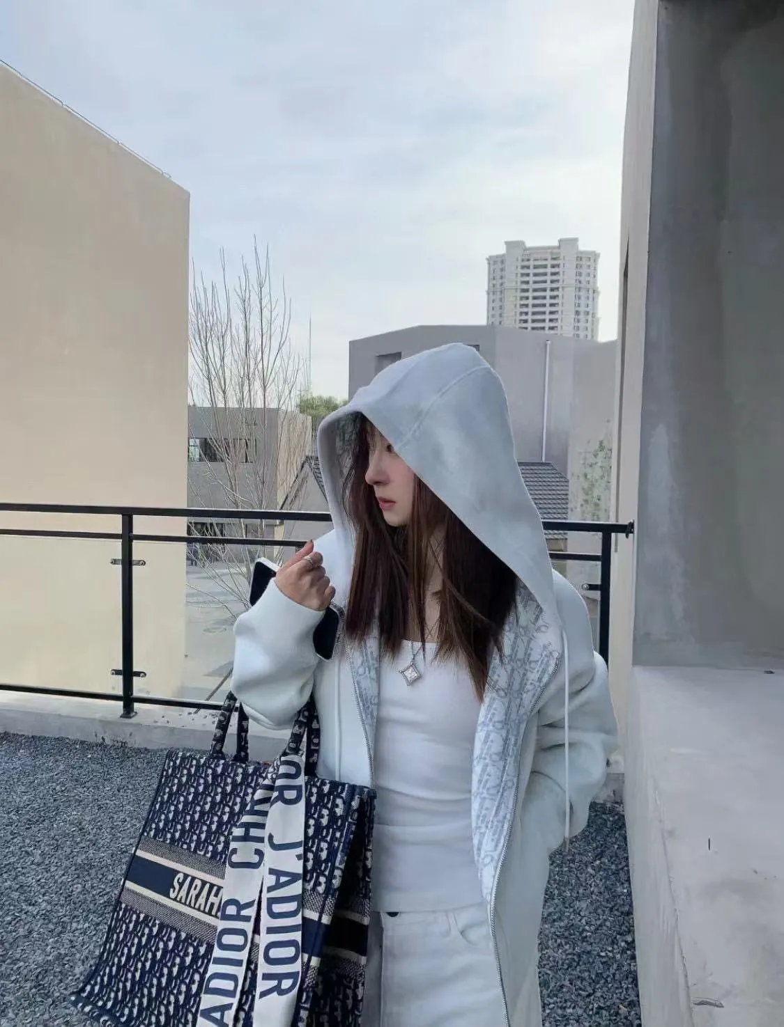 Dior/Dior presbyopia jacquard knitted cashmere reversible jacket