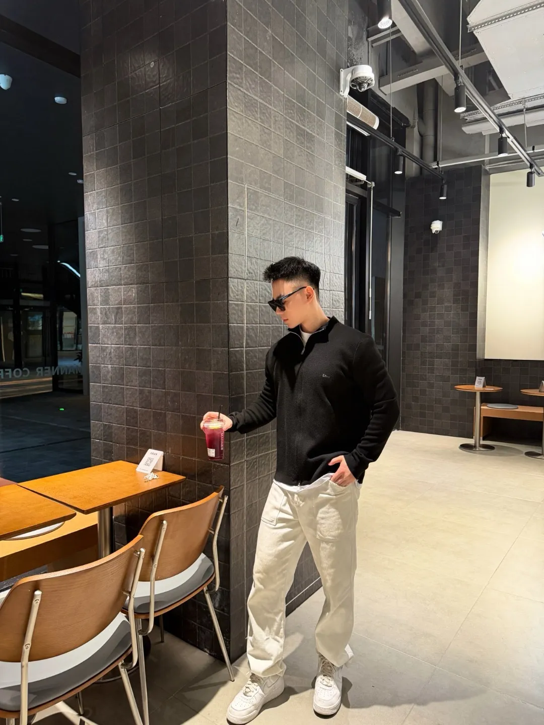 Dior/Dior Small Shearling Reversible Zip Cardigan