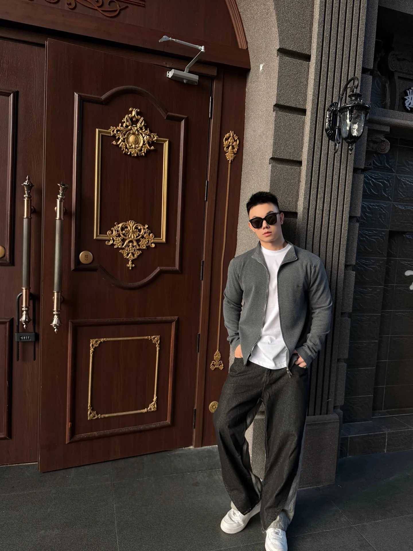 Dior/Dior Small Shearling Reversible Zip Cardigan