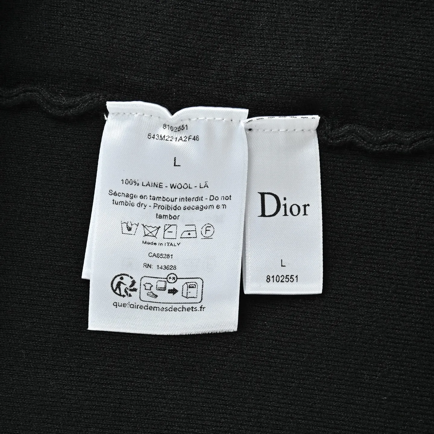 Dior/Dior Small Shearling Reversible Zip Cardigan