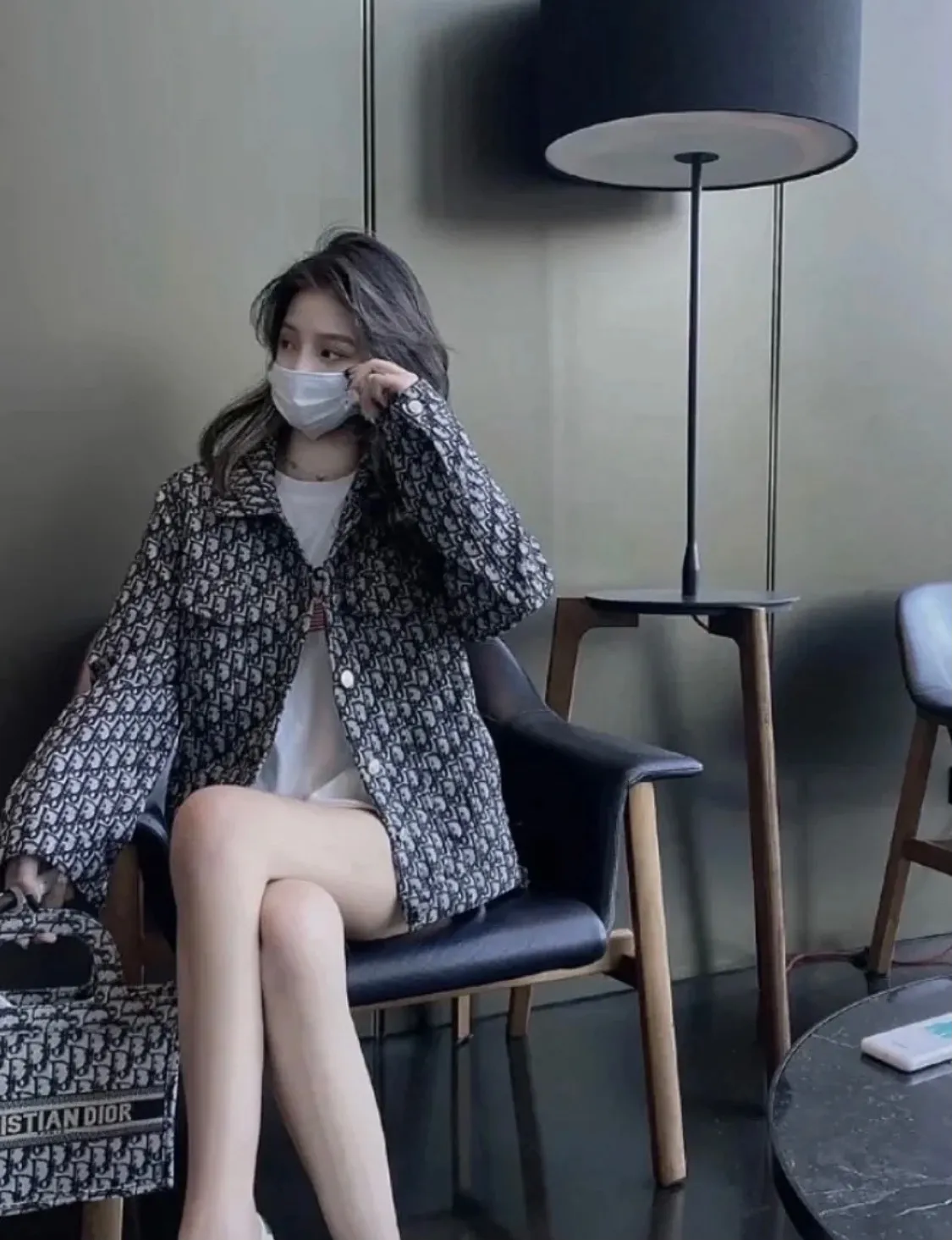 Dior/Dior Classic jacquard jacquard shirt coat