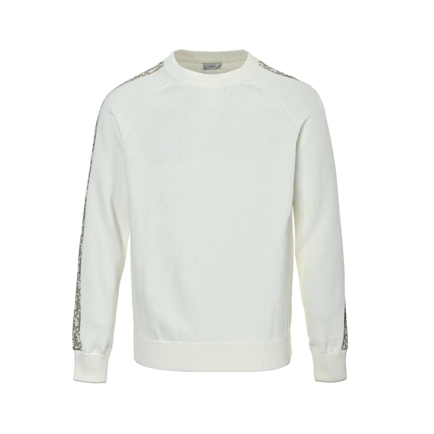 Dior/Dior Circular neck sweater with long woven ribbon