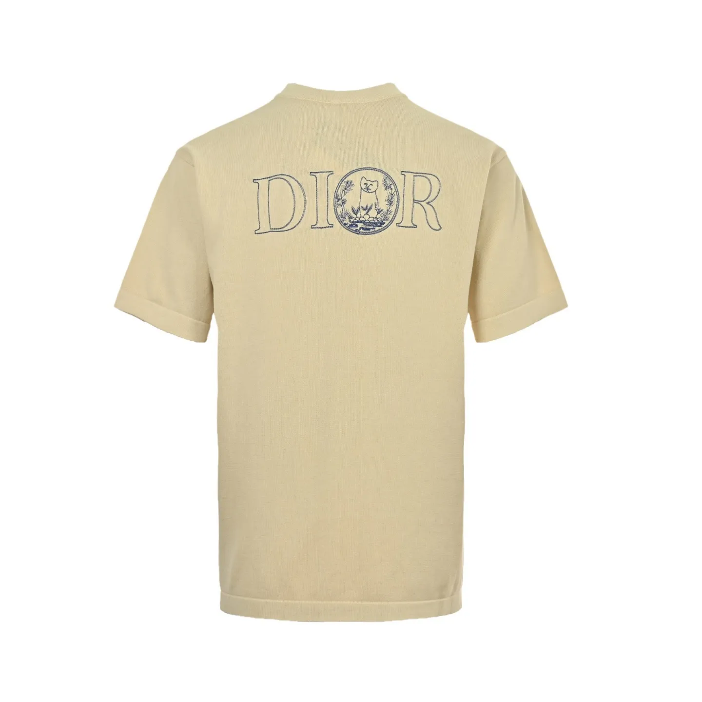 Dior/Dior 25ss Cat Embroidered Knitted Short Sleeves