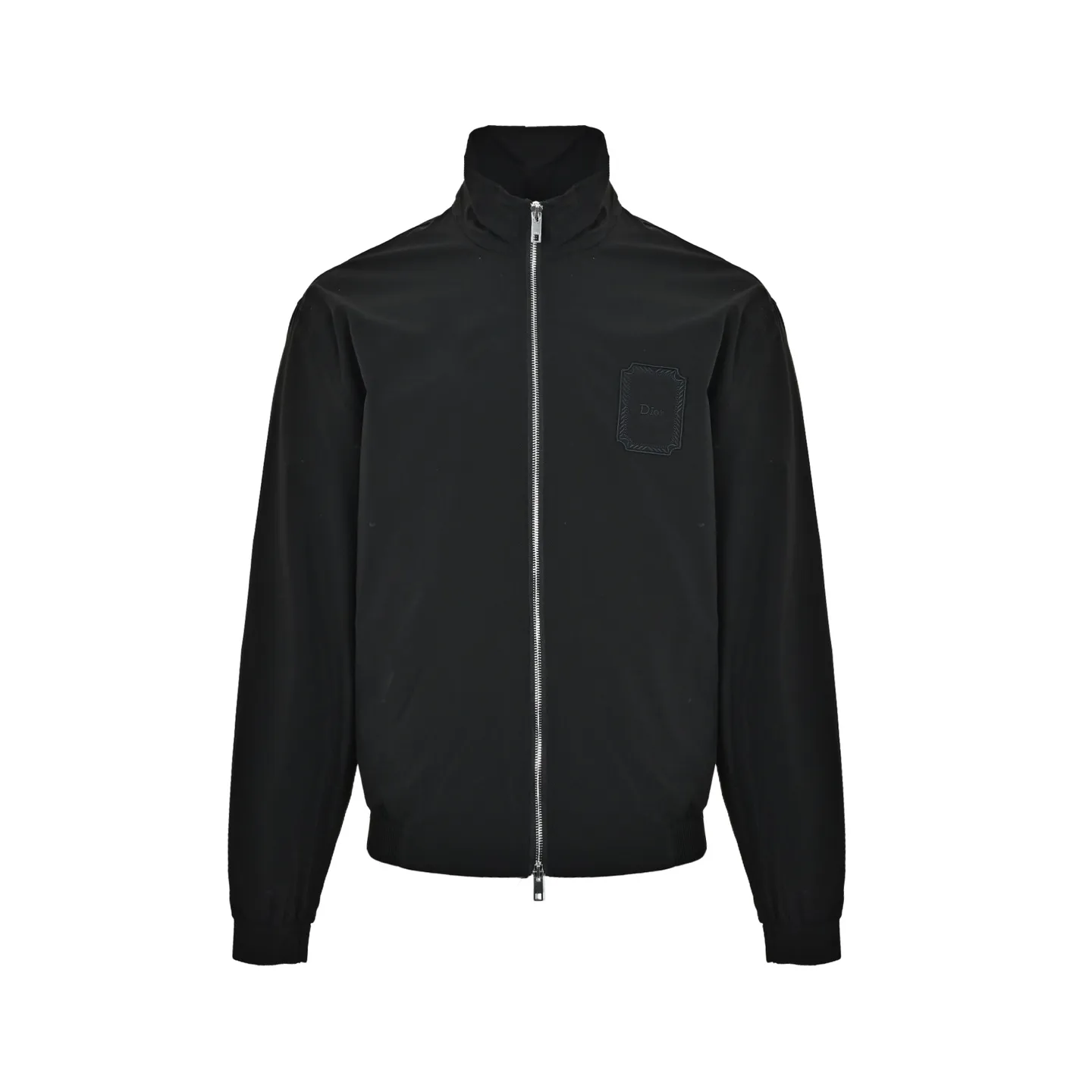 Dior/Dior Medaillon badge square embroidered zipper stand collar jacket