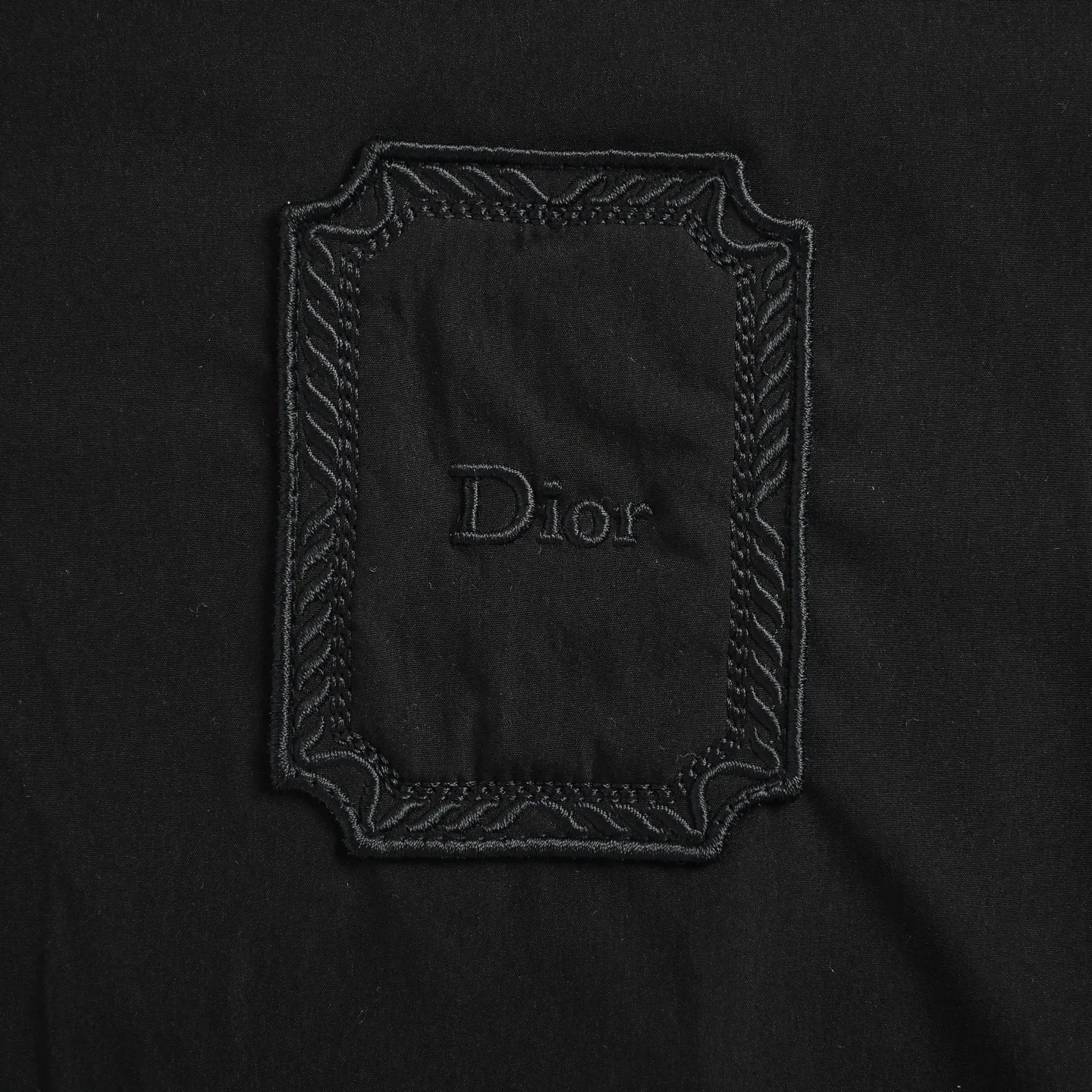 Dior/Dior Medaillon badge square embroidered zipper stand collar jacket