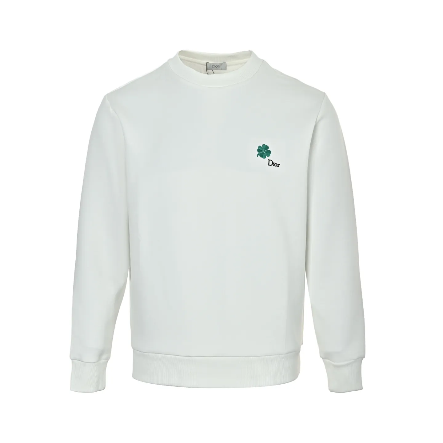 Dior/Dior 26Fw Four Leaf Clover Embroidered Round Neck Sweatshirt